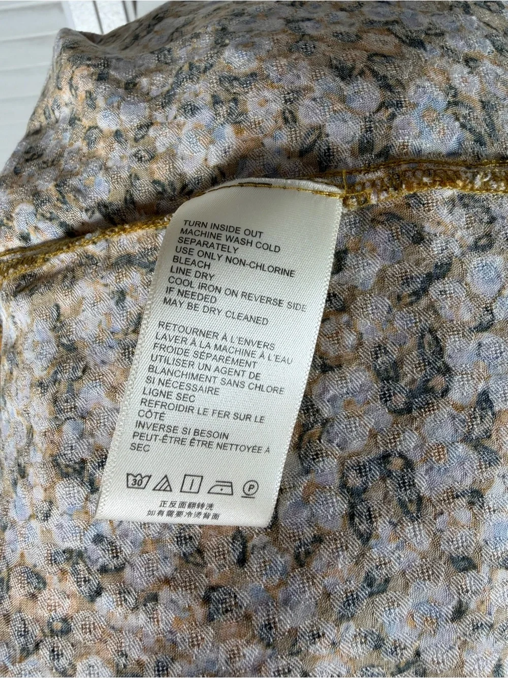 Free People Debbie-Jean Shirtdress Floral Maxi Dress Mustard Yellow Pockets M - Picture 15 of 16